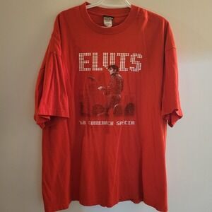 Graceland Elvis Presley 68 Comeback Special T-Shirt Men's Size 2XL XXL Red